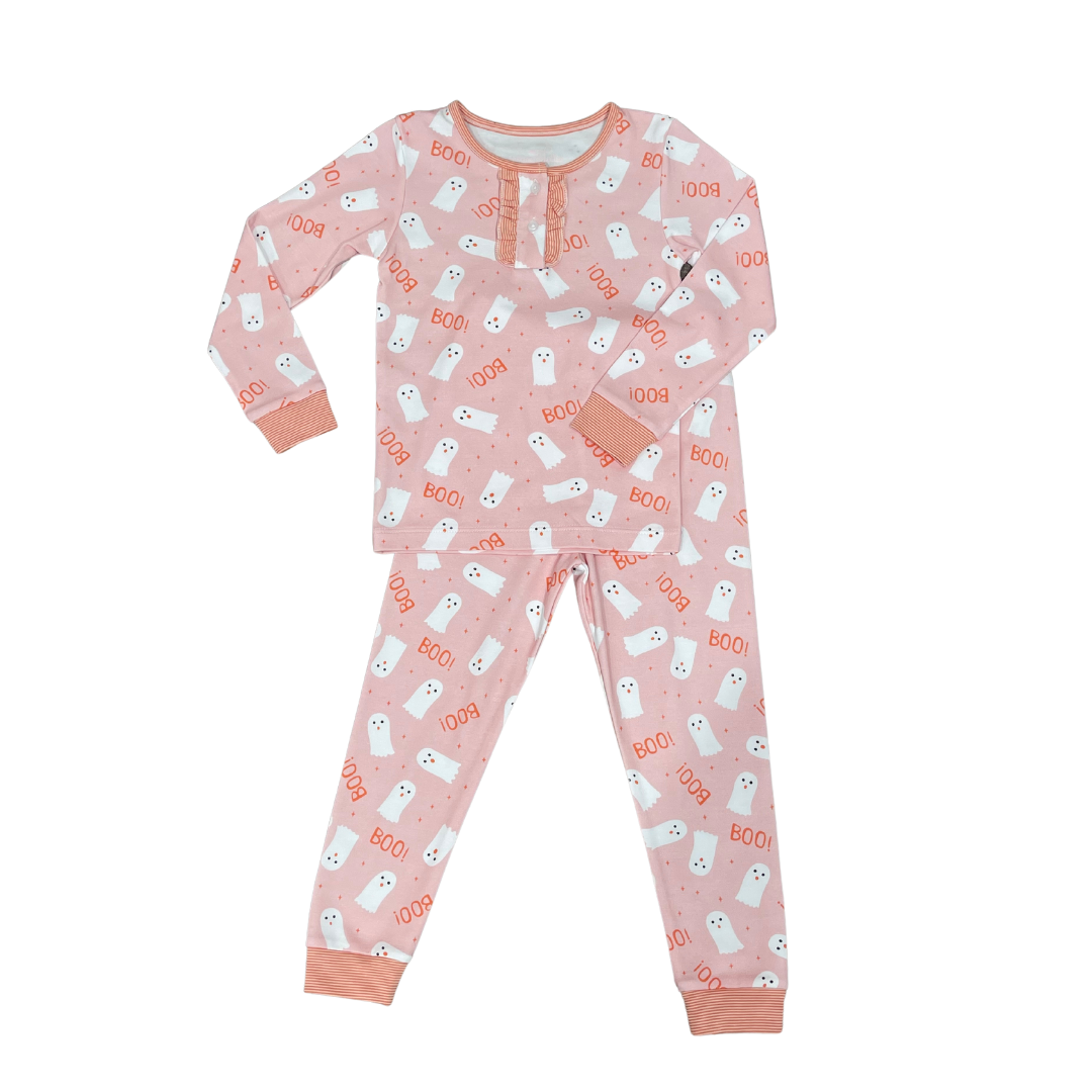 Girls ghost Halloween pajamas by James & Lottie.