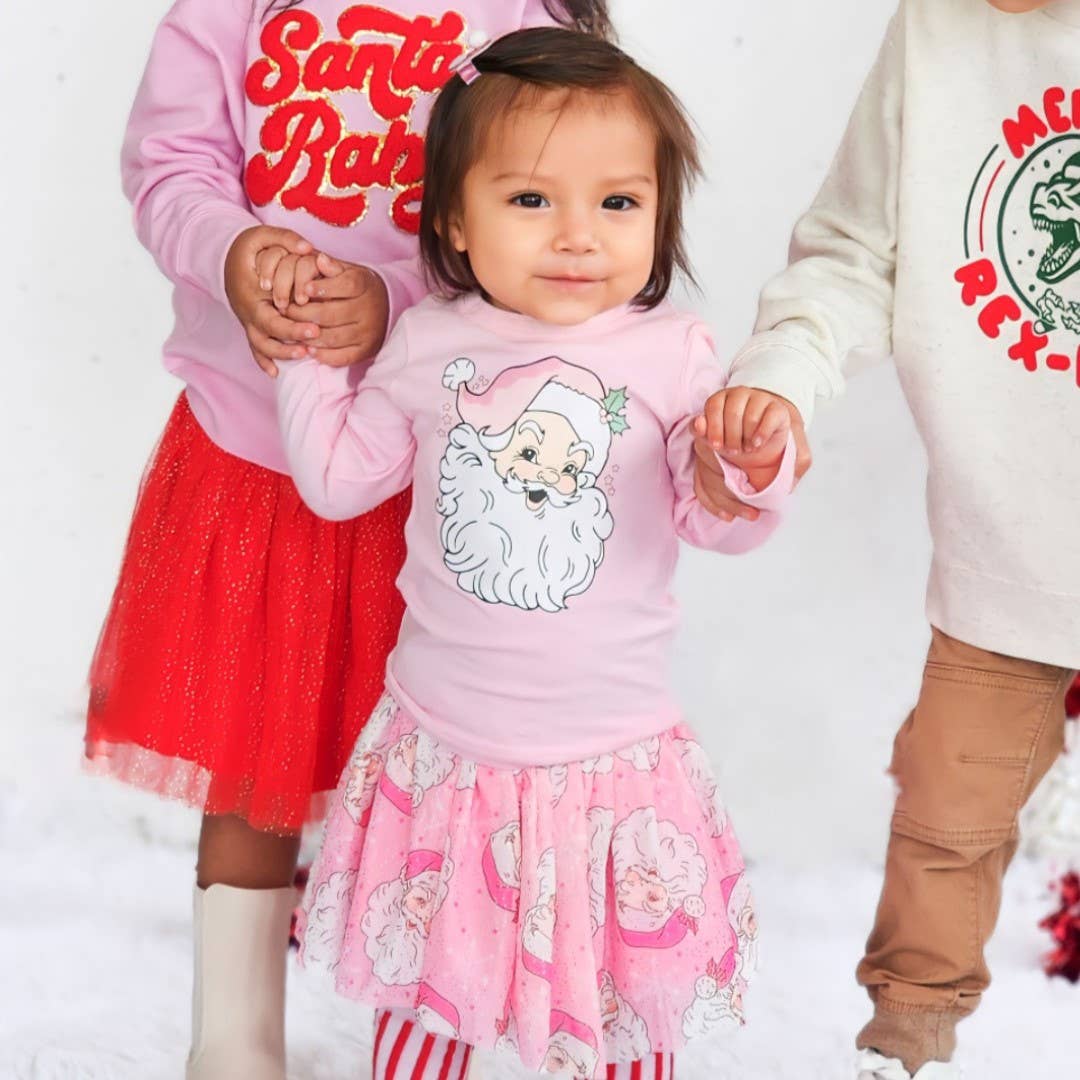 Retro Santa Christmas Long Sleeve