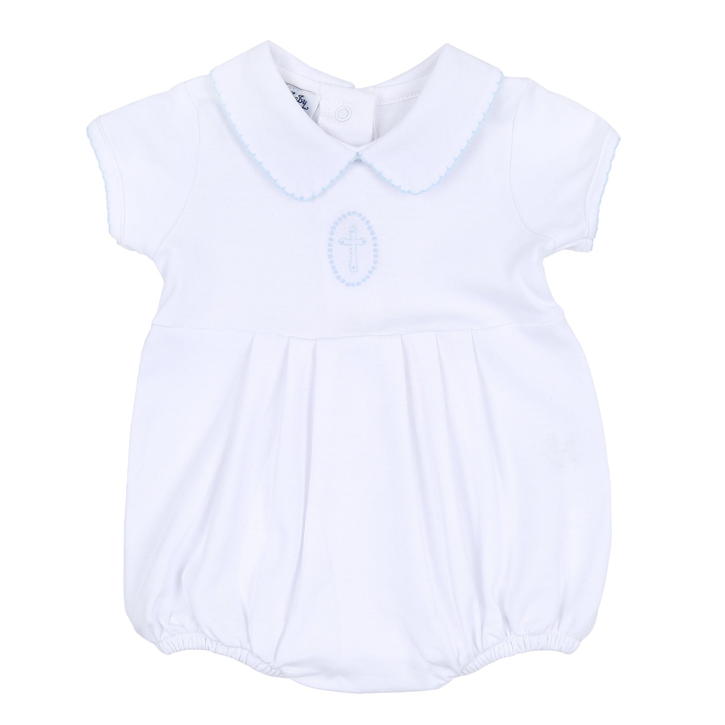 Blessed Embroidered Cross Boys Bubble