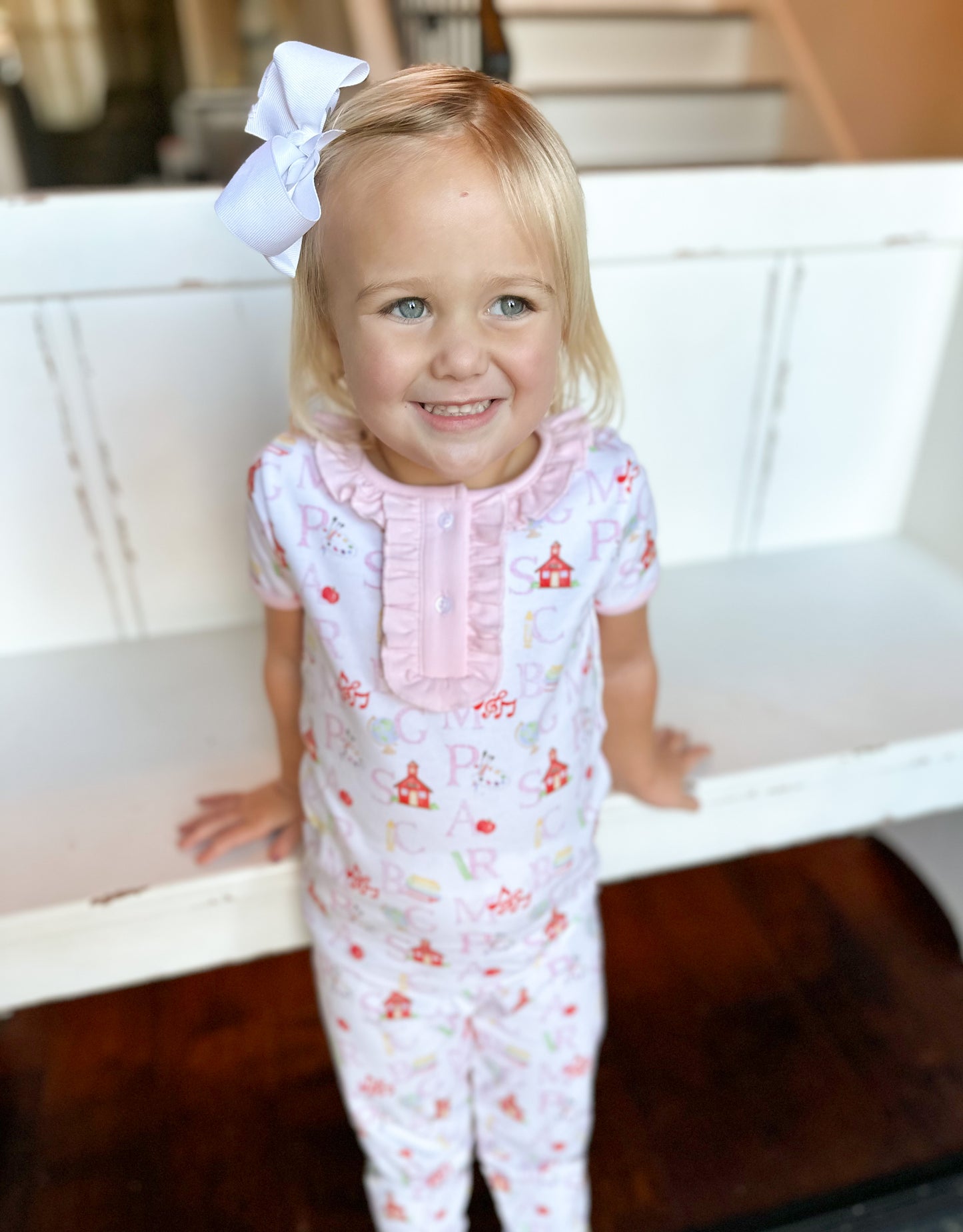 Gilrs Two-Piece Jammies, ABC Knit
