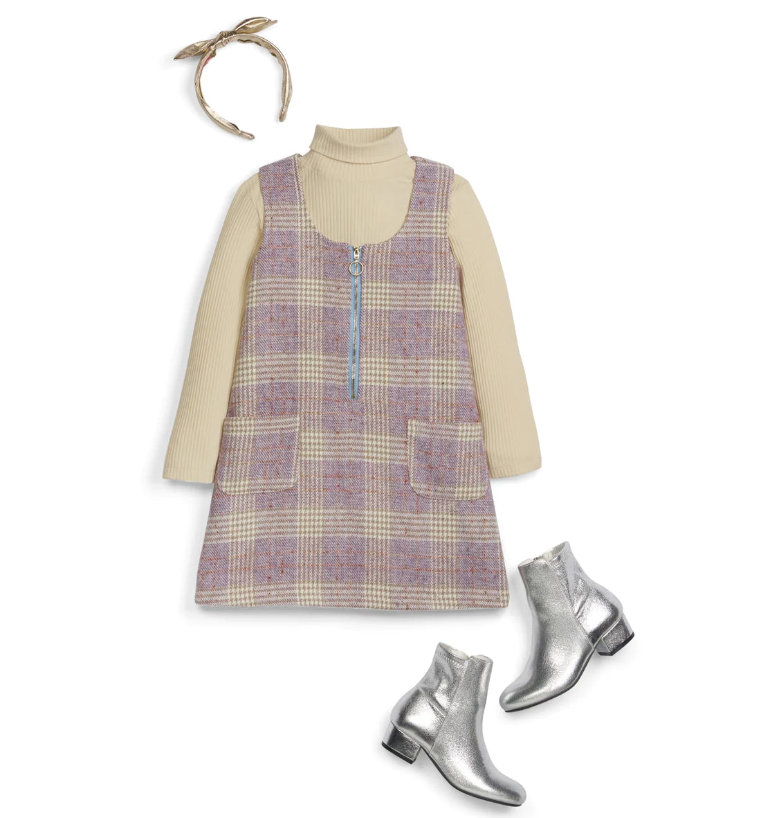Lilac Tweed Retro Jumper