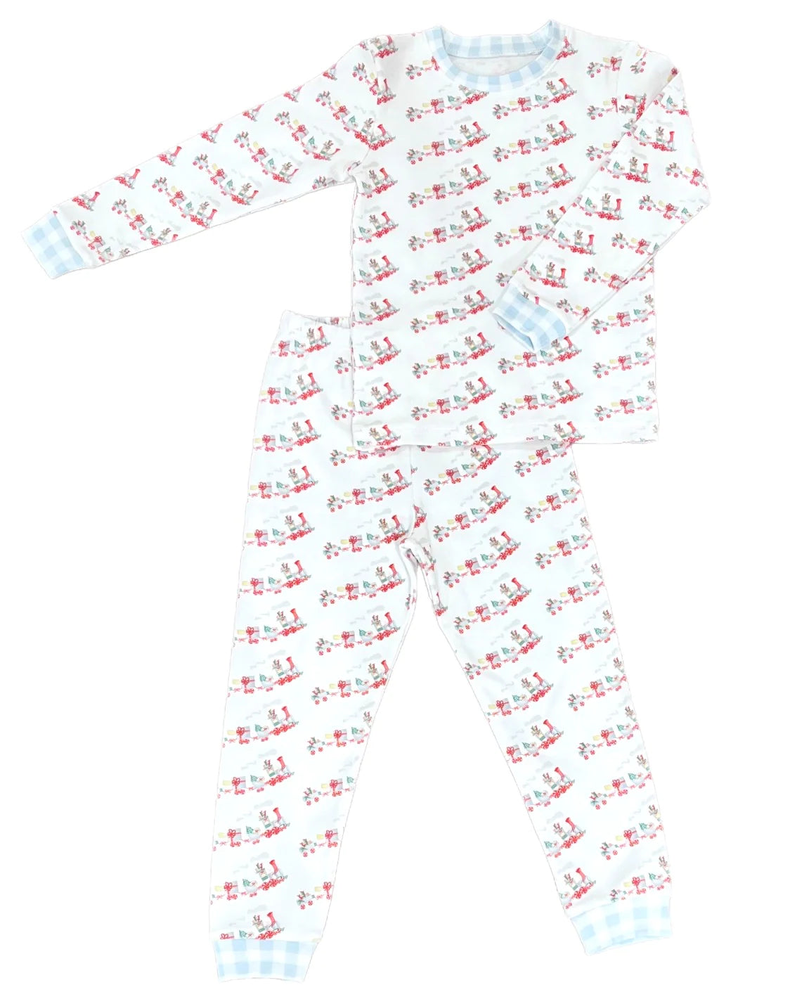 Boys Two-Piece Christmas Train Jammies