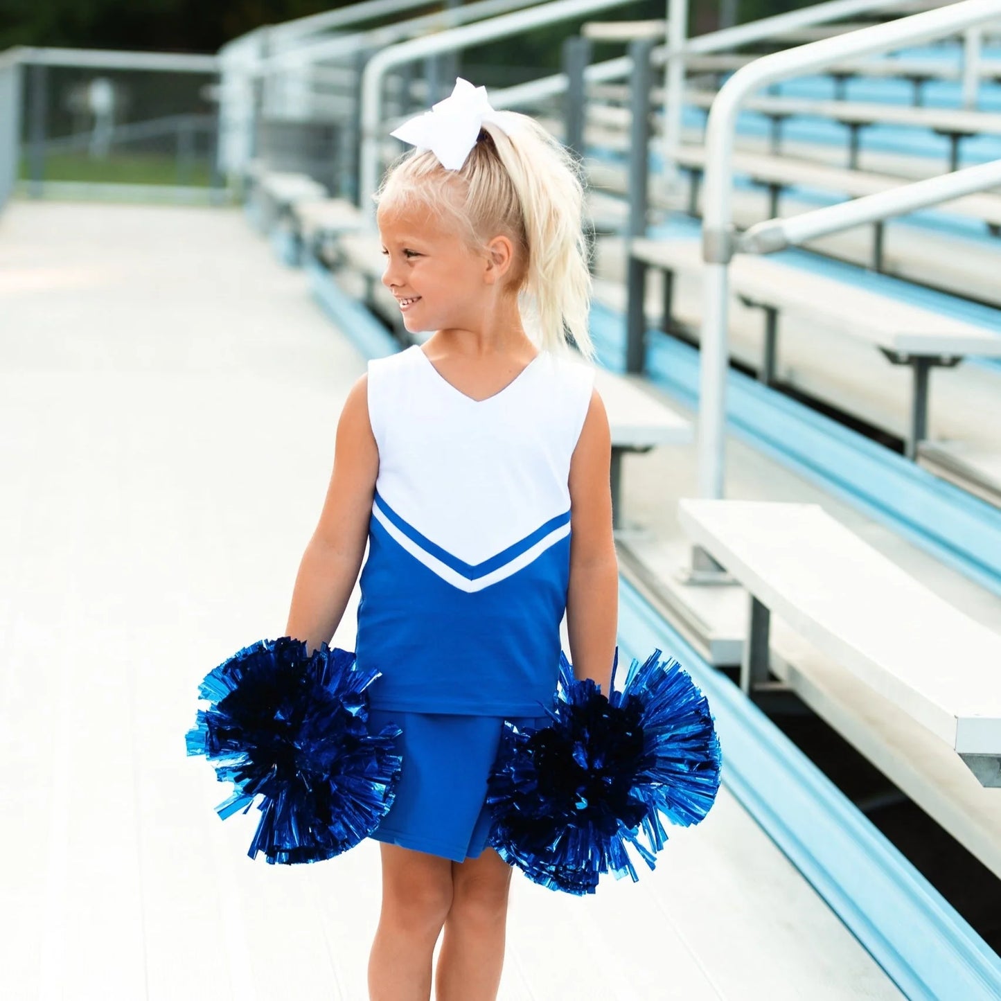 Royal Blue Girls Cheer Uniform Skort Set