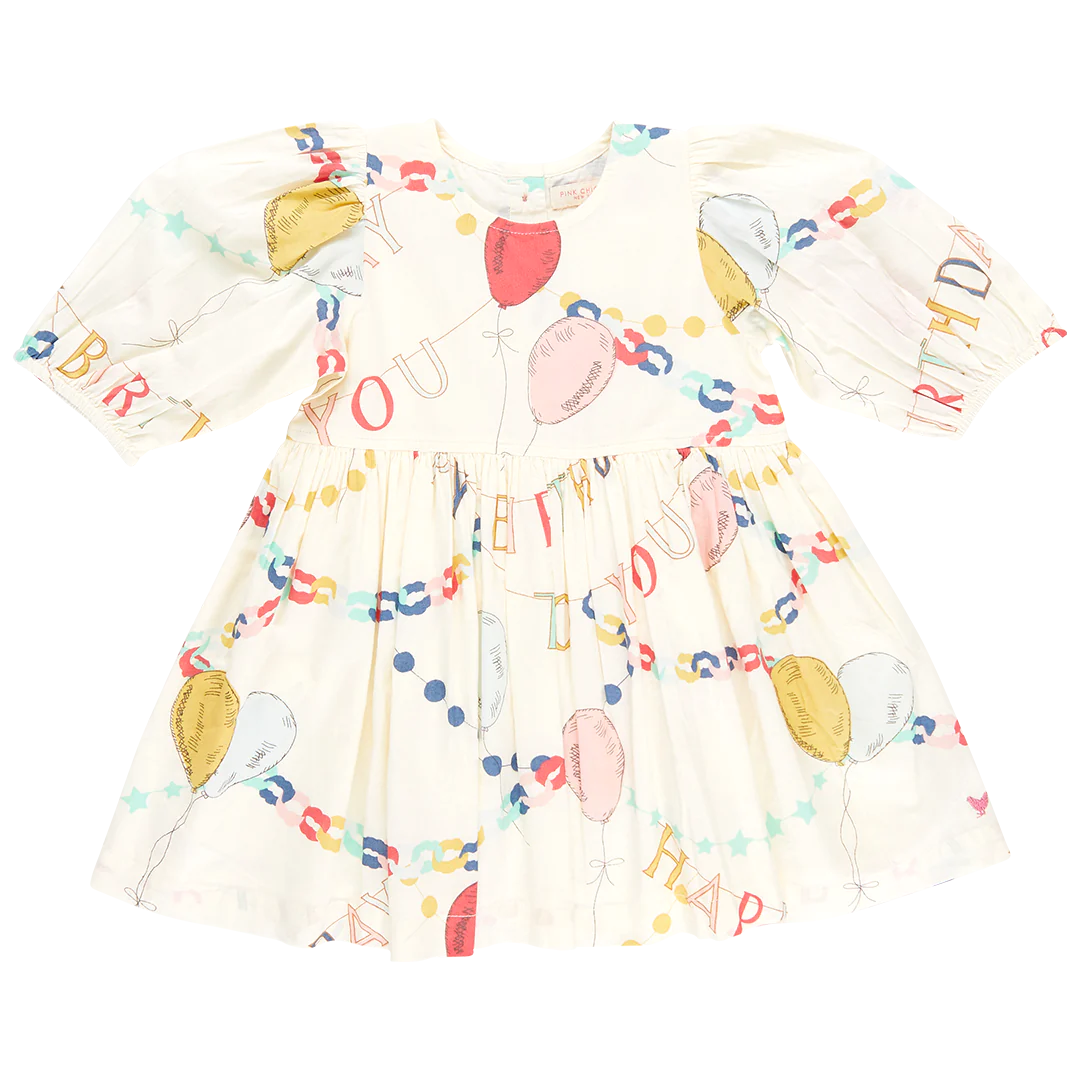 Girls Brooke Dress - Birthday Garland