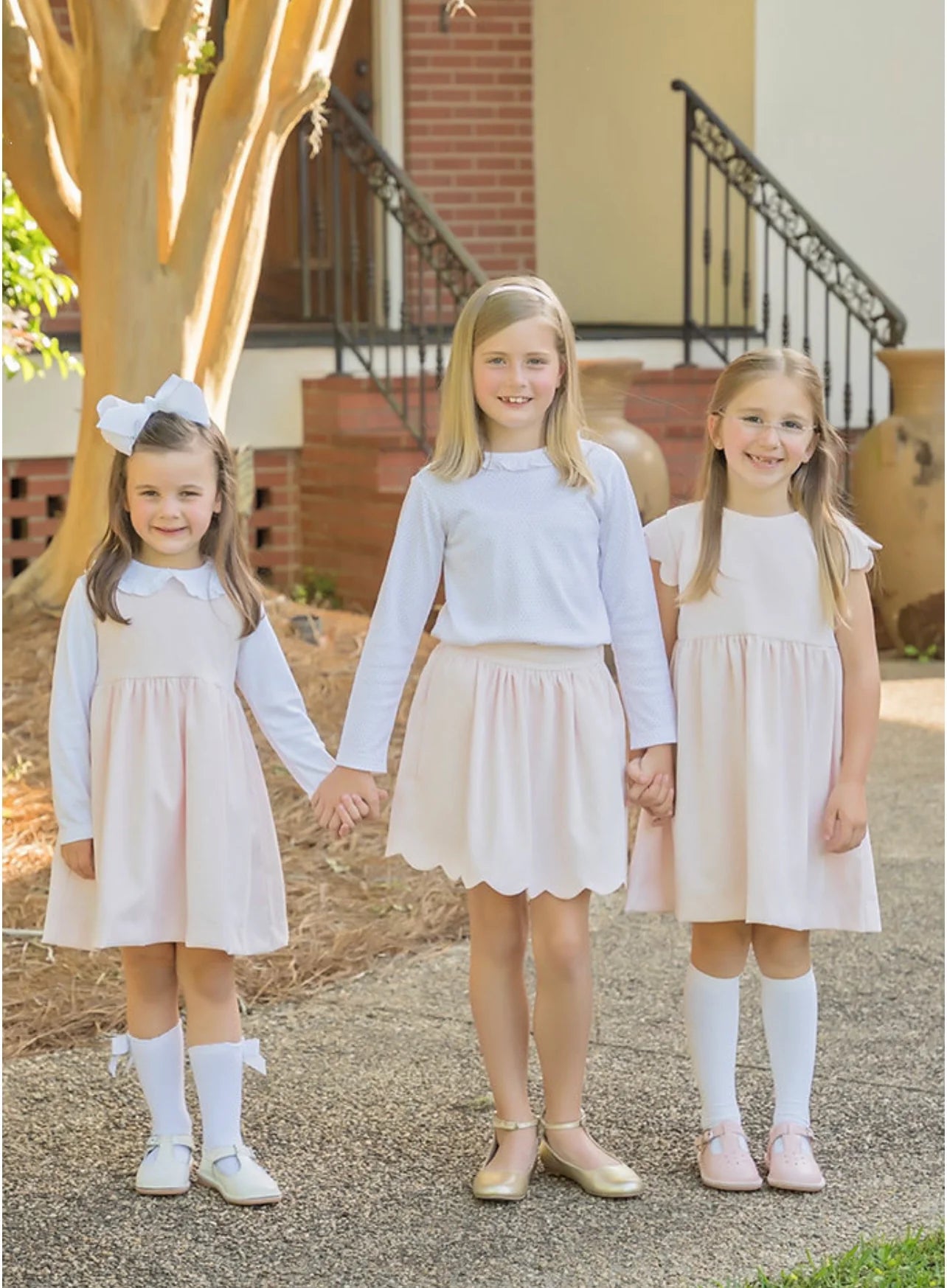 Savannah Pink Cord Scalloped Jumper