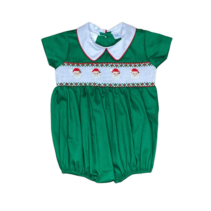 Green Smocked Santa Bubble