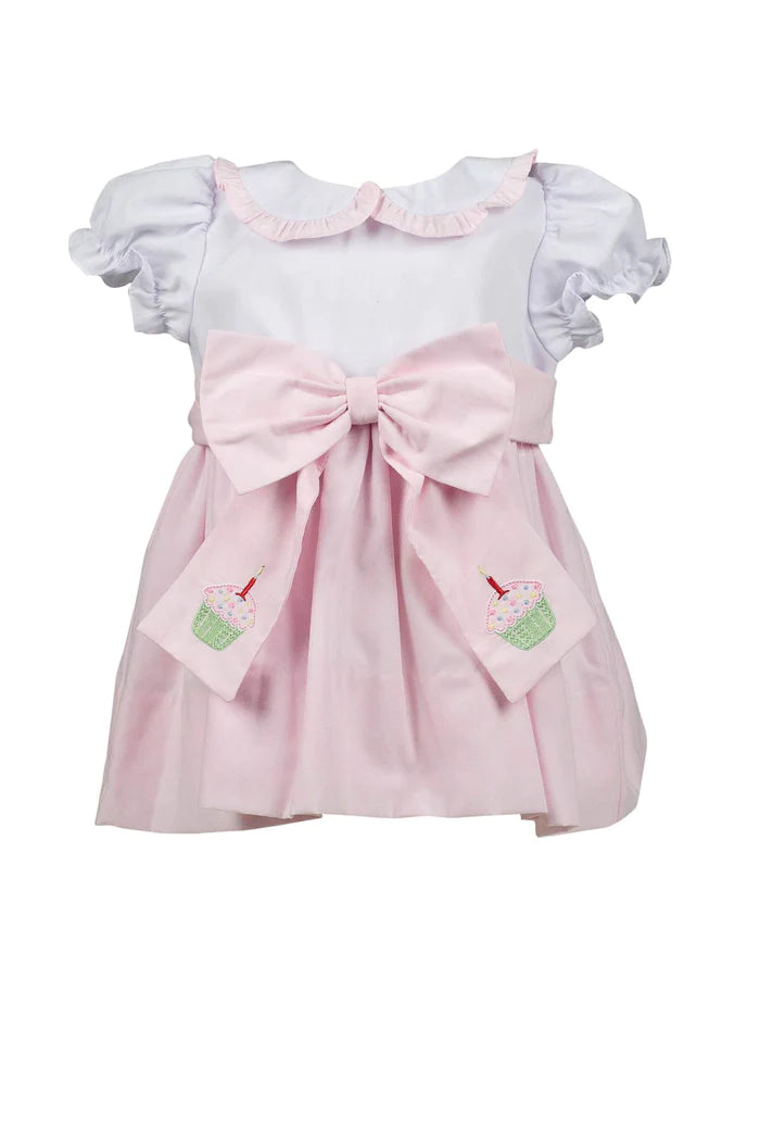 Pink Cupcake Sash Birthday Dress