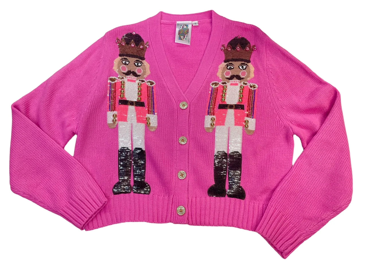 Queen of Sparkles Kids Pink Nutcracker Cardigan