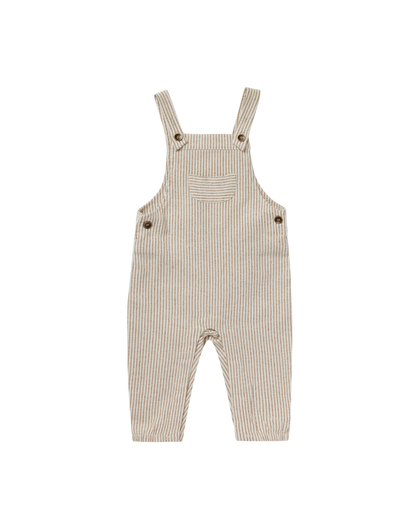 Brass Pinstripe Baby Overalls