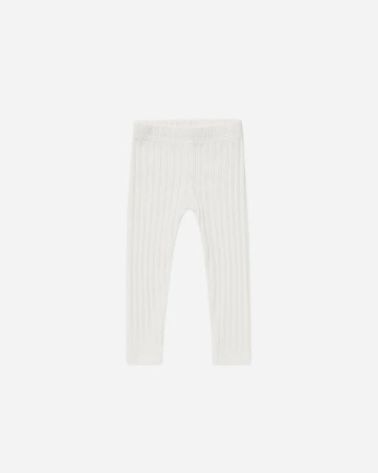 Ivory Ribbed Legging