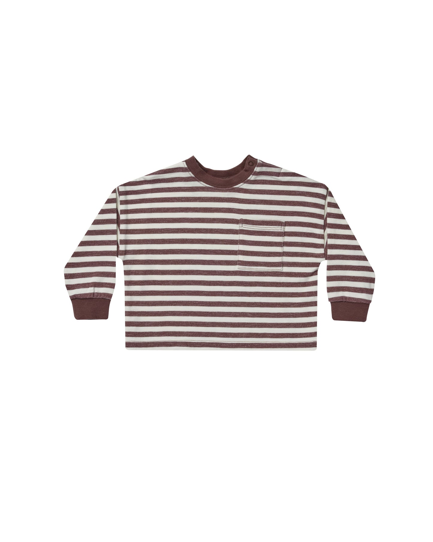 Relaxed Long Sleeve Plum Stripe Tee