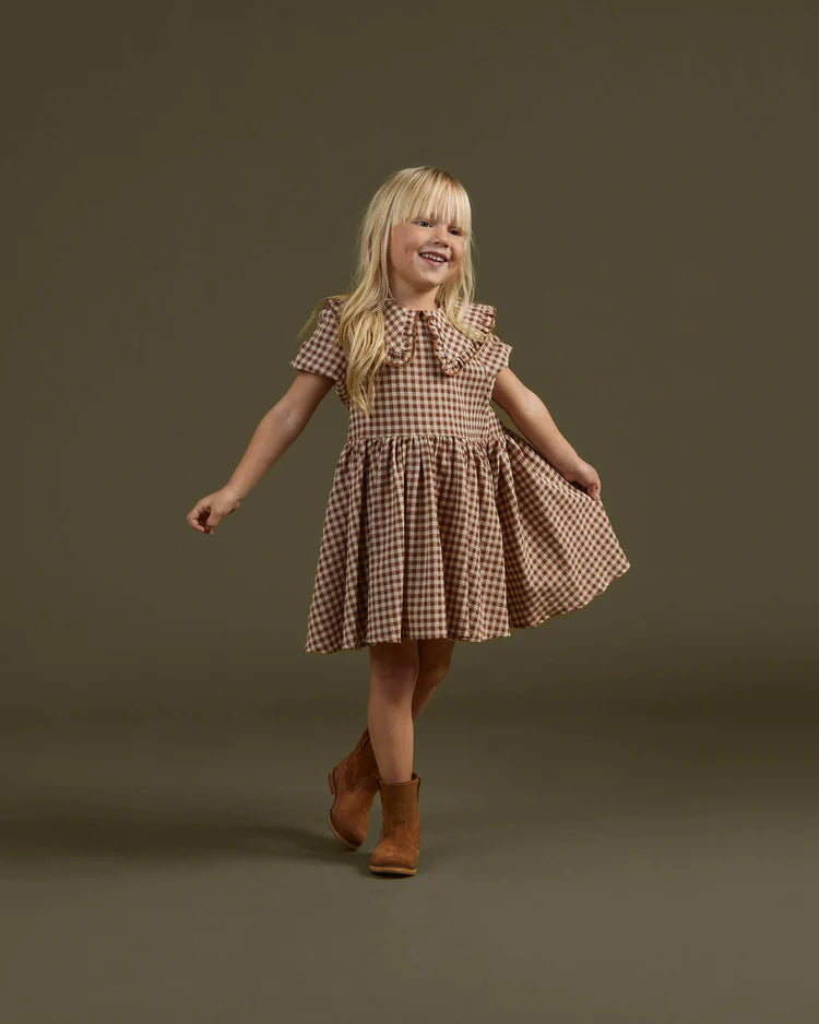 Camille Brown Gingham Dress
