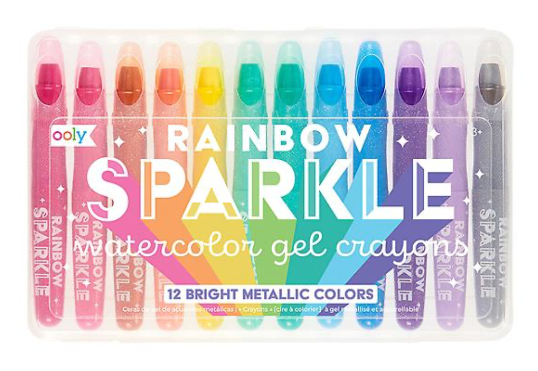 Rainbow Sparkle Metallic Watercolor Gel Crayons