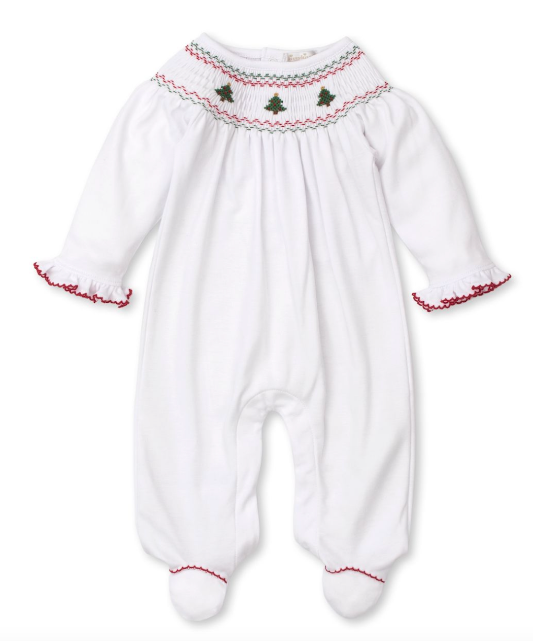 Smocked Christmas Tree Footie