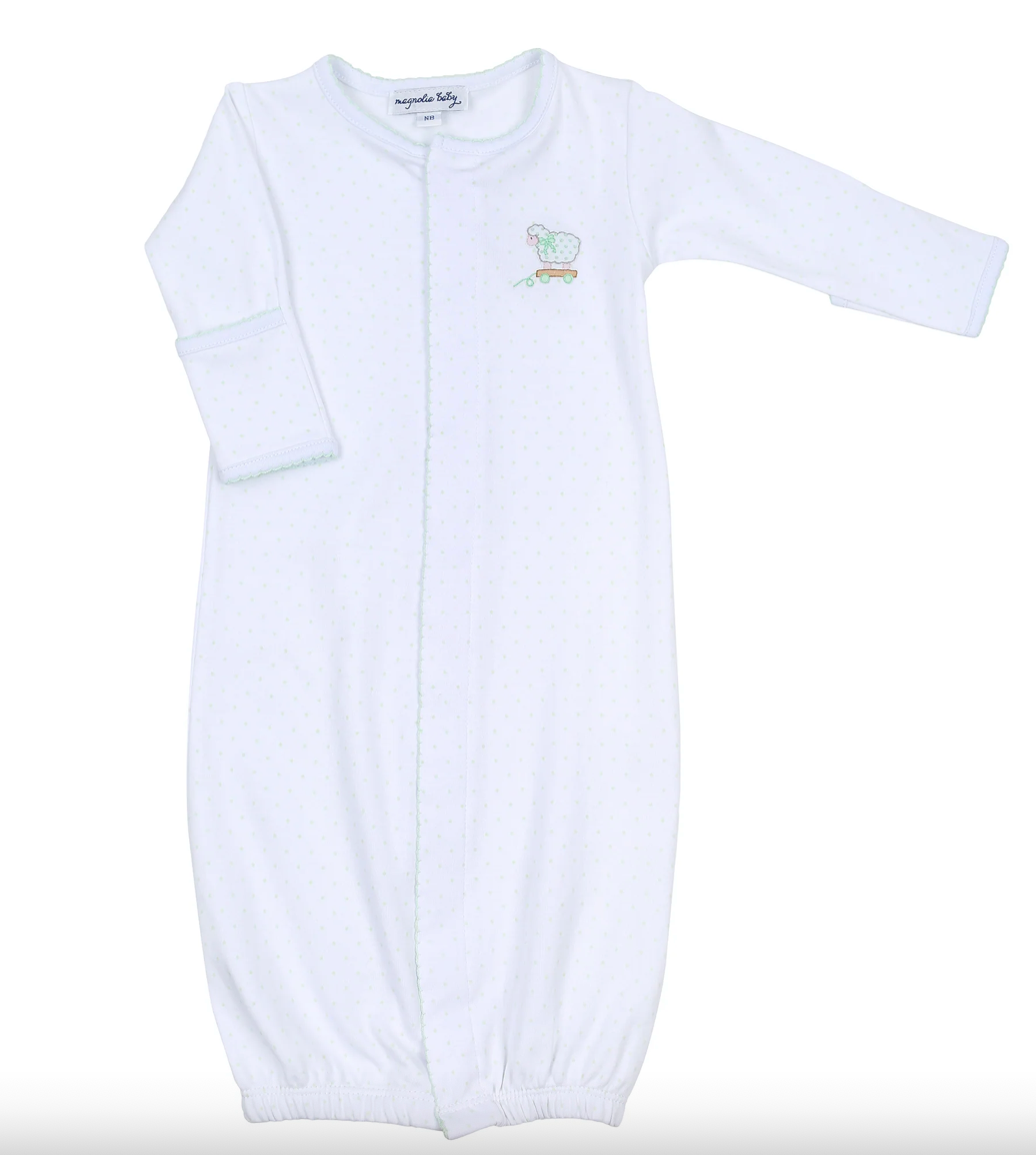 Darling Lamb Celery Embroidery Gown