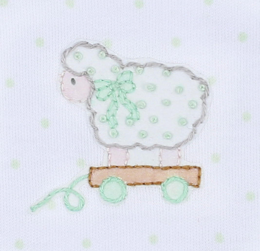 Darling Lamb Celery Embroidery Gown