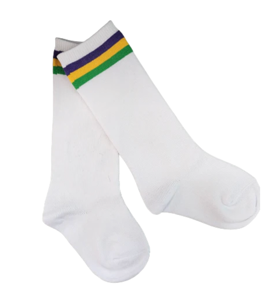 Mardi Gras Knee High Socks