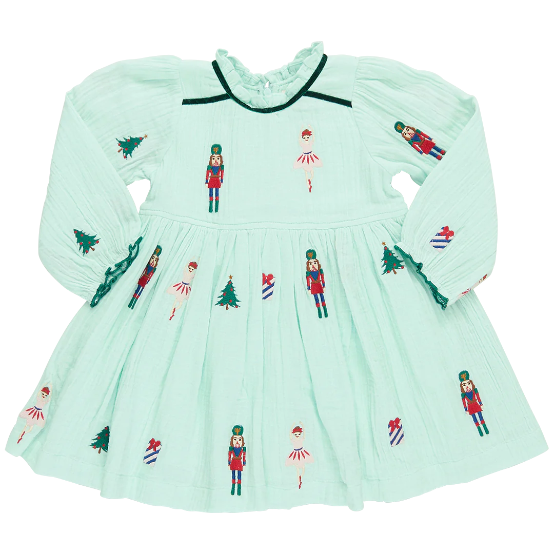 Girls Charlie Dress - Nutcracker Embroidery