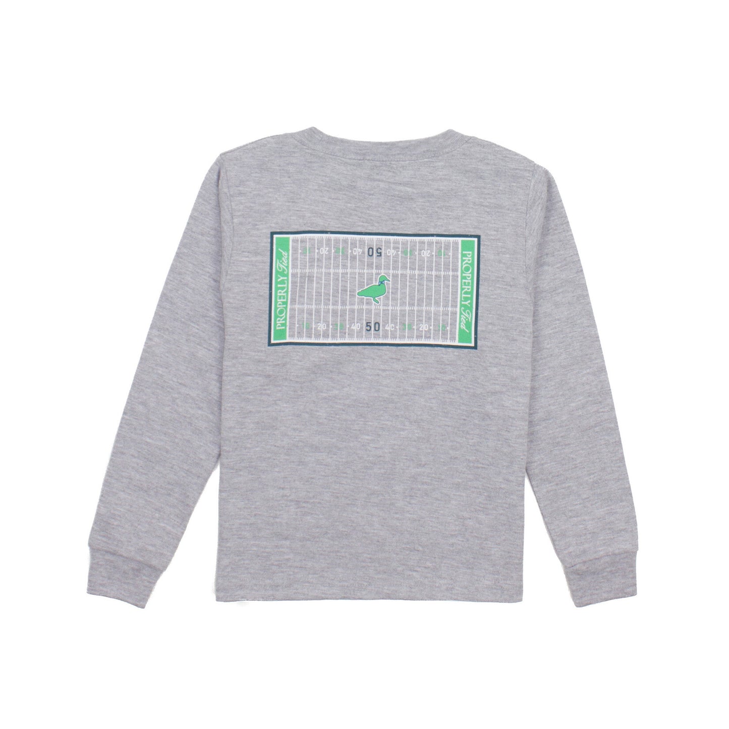Boys Football Field LS Light Heather Grey