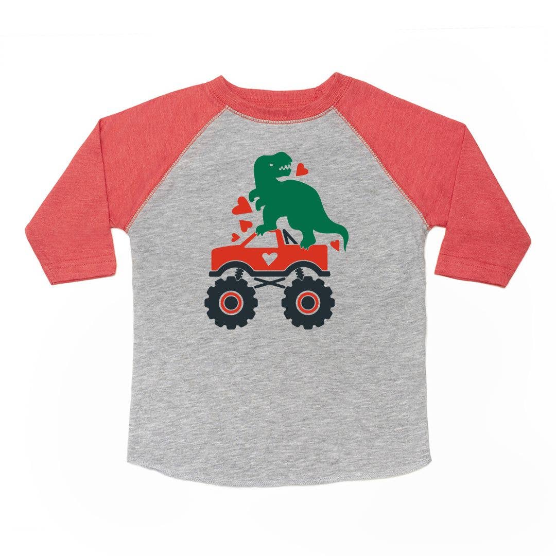 Dino Heart Crusher Tee - Kids Valentine's Day Shirt