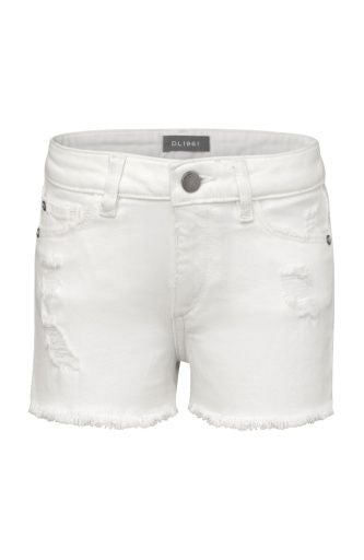 White Lucy Cut Off Shorts