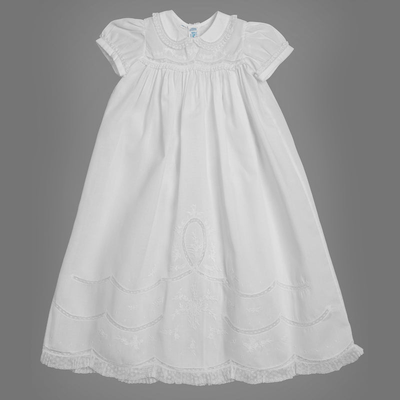 Girls Scalloped Lace Special Occasion Gown Set
