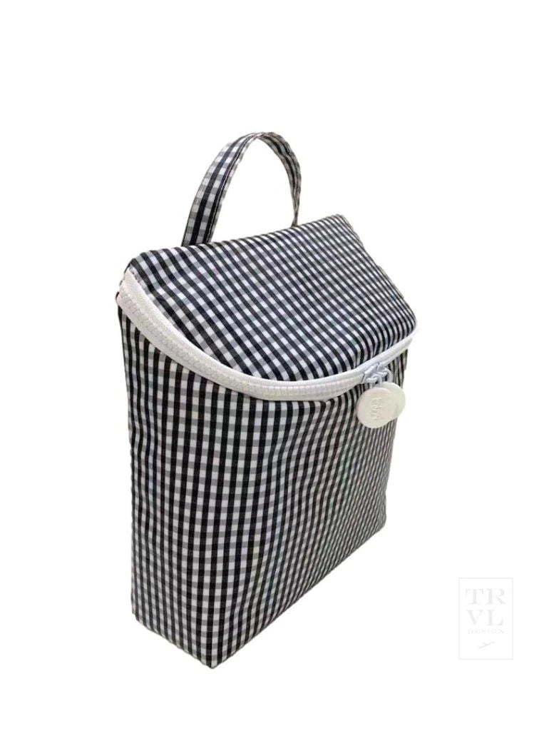 Take Away Insulated Lunch Bag - Black Gingham