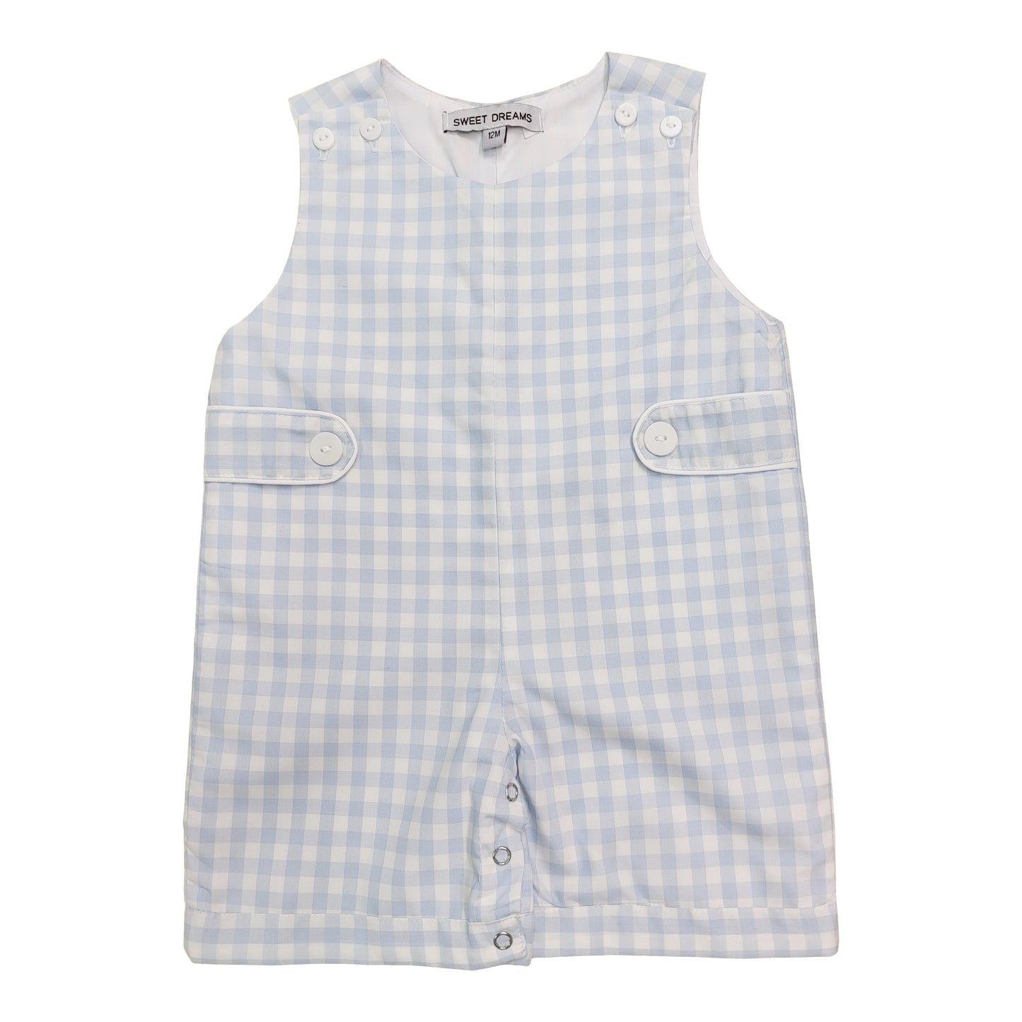 Light Blue Gingham Boy Jon Jon