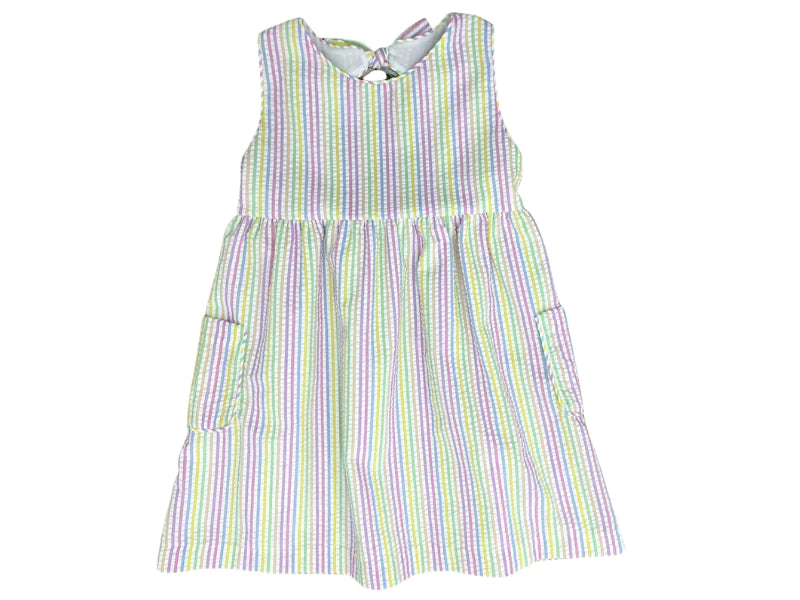 Pastel Stripe Seersucker Maisy Dress