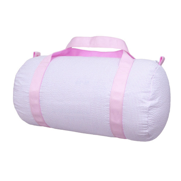 Pink Seersucker Duffel
