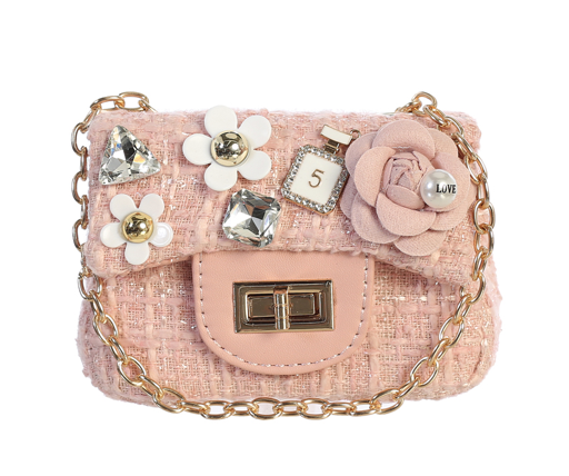 Pink Mini Tweed Purse
