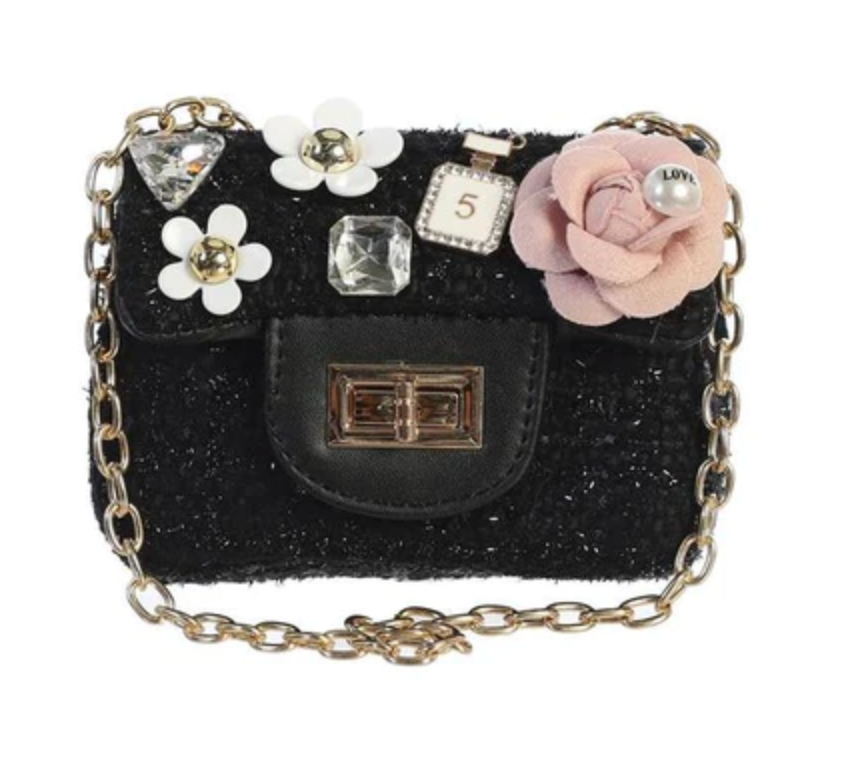 Black Mini Tweed Purse