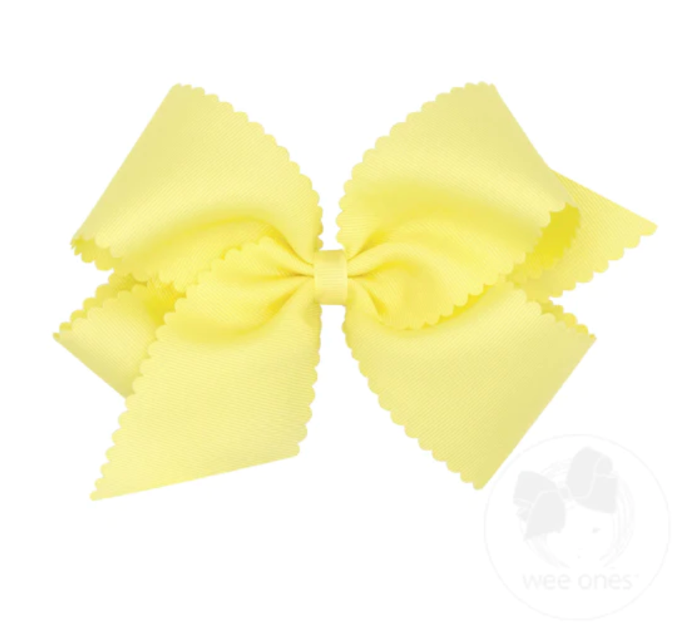 Scallop Edge Bow - Light Yellow