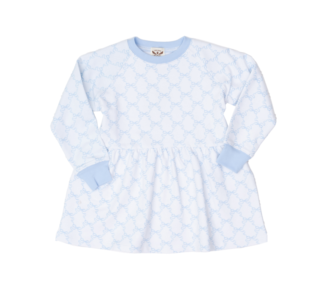Vintage Bow Sweatshirt Dress