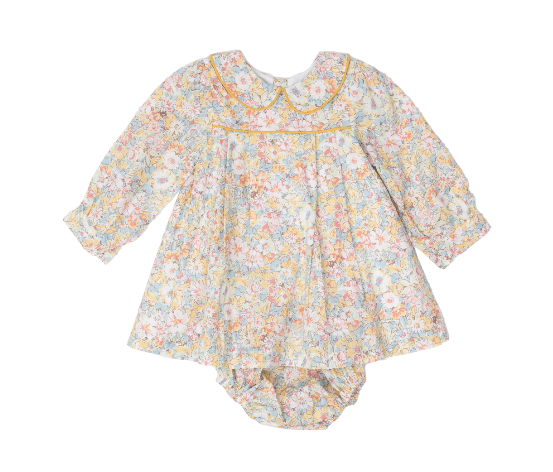 Blue Yellow Floral Taylor Bloomer Set