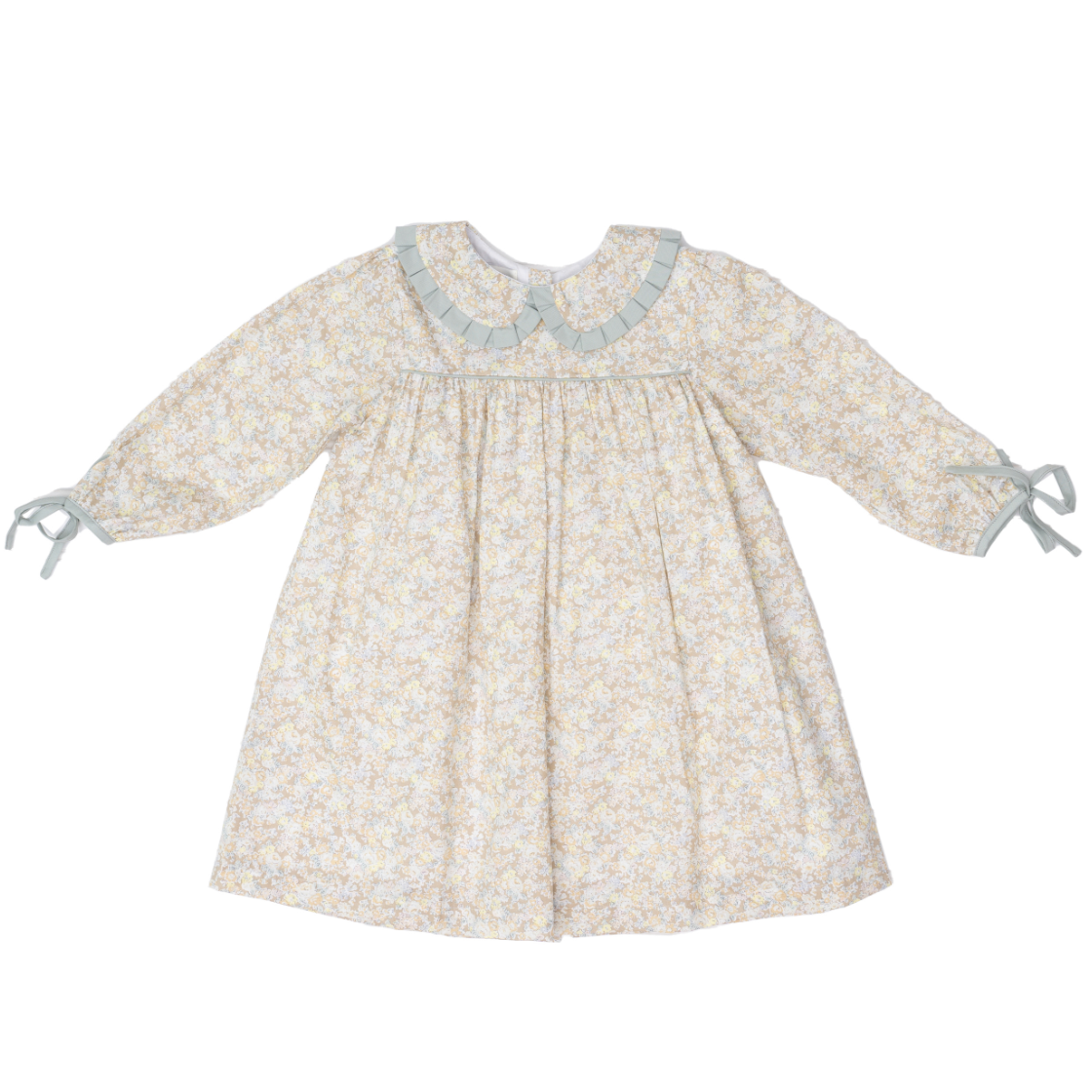 Olive Tan Floral Cecilia Dress