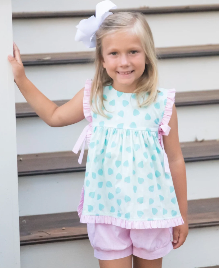 Abigail Strawberry Print Bloomer Banded Short
