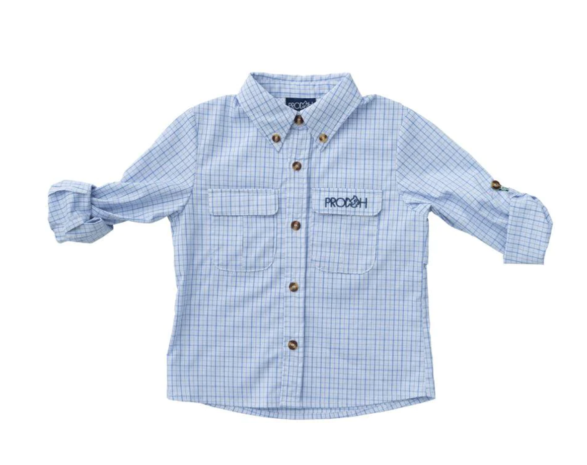 Founders Kids Fishing Shirt Blue