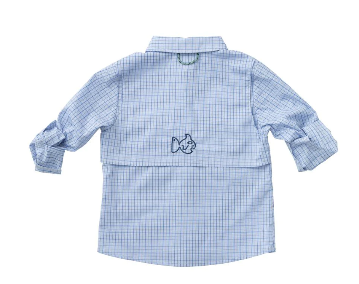 Founders Kids Fishing Shirt Blue