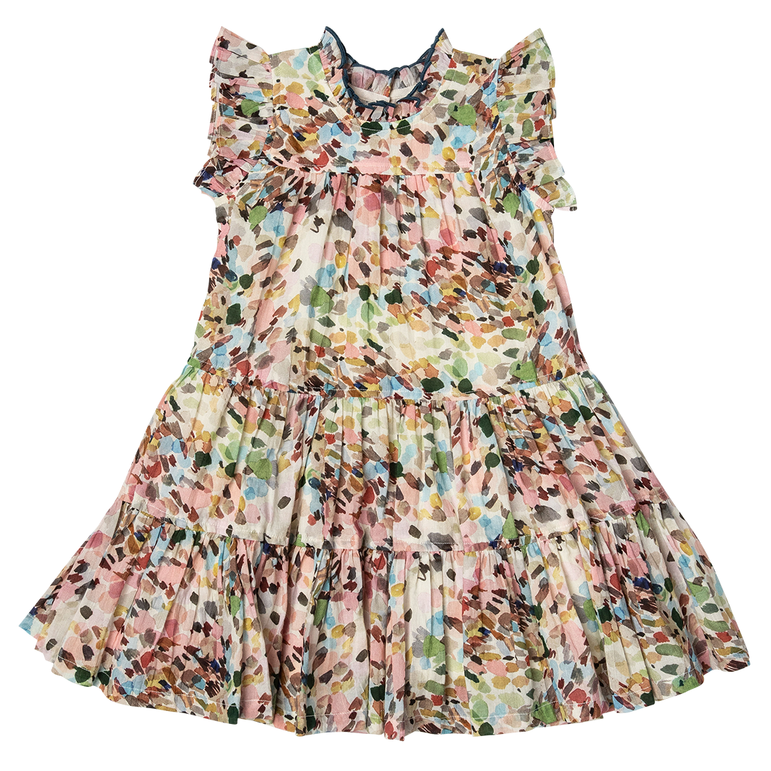 Girls Kalani Dress- Watercolor Brush