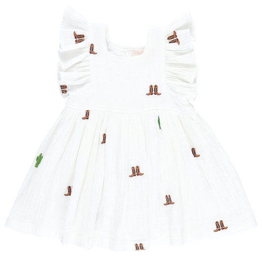 Girls Elsie Rodeo Embroidered Dress