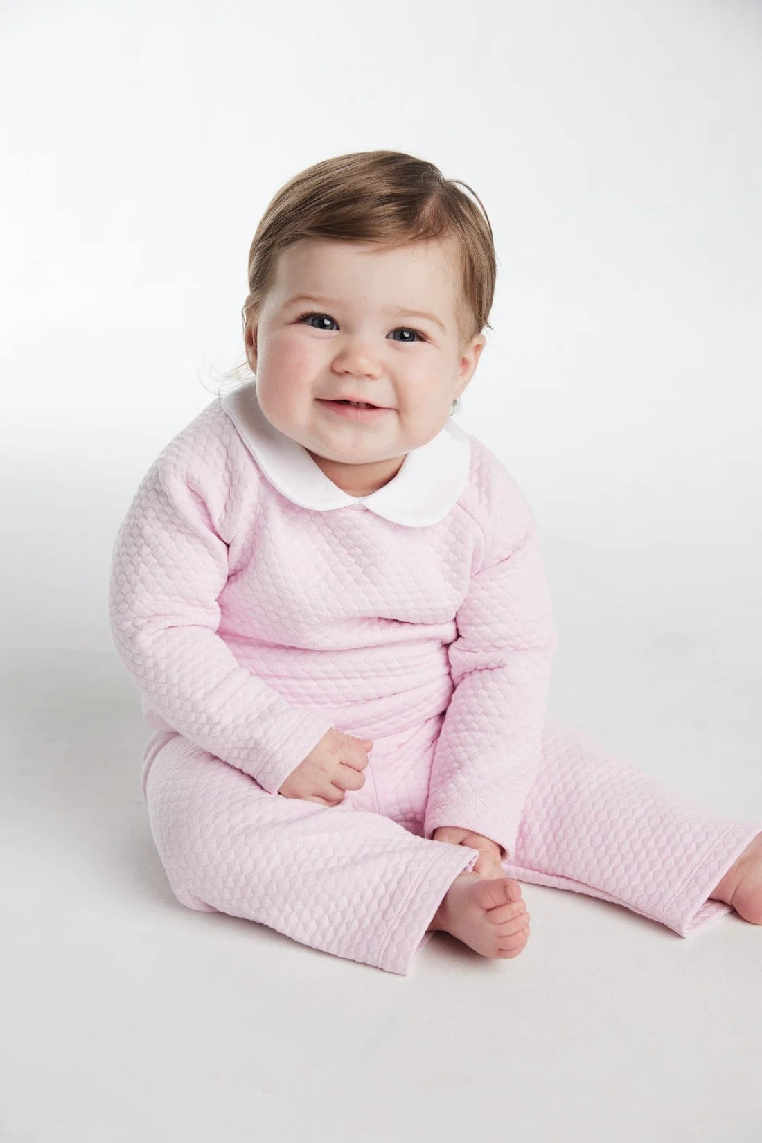 Light Pink Quilted Pant Set