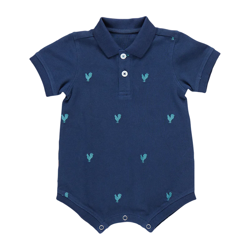 Embroidered Rooster Shortall
