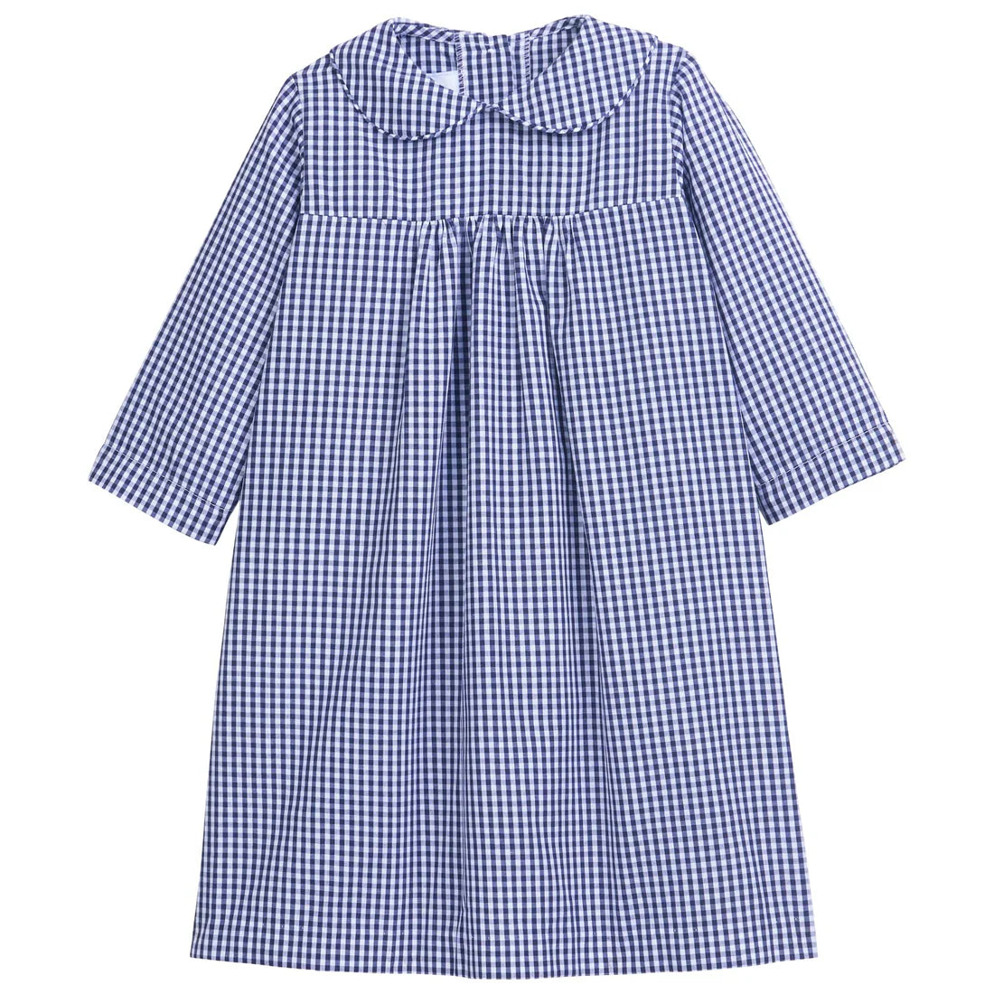 Navy Gingham Dunn Dress