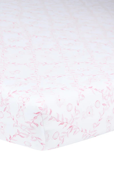 Pink Bears Trellace Crib Sheet