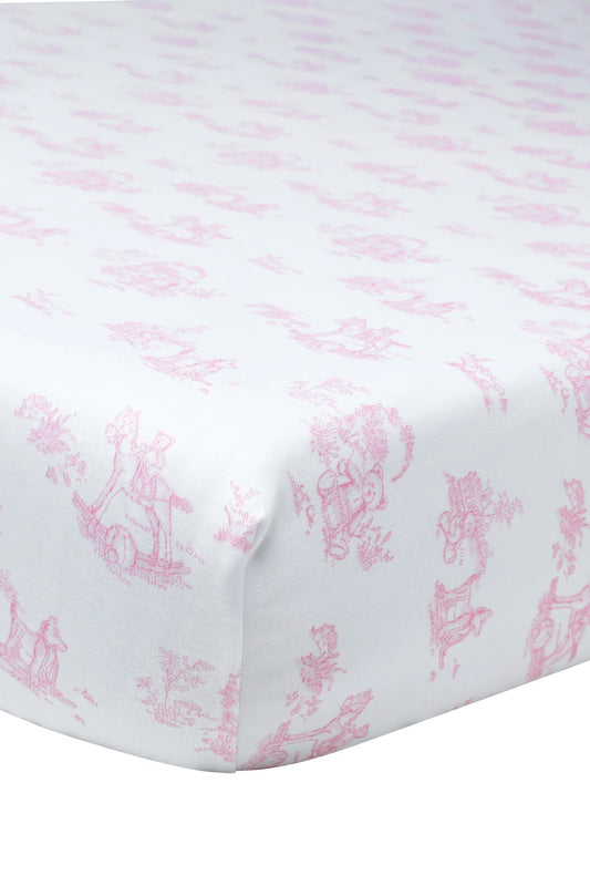 Toile Crib Sheet