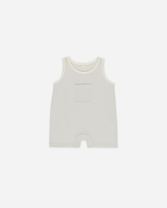 Micro Stripe Sleeveless One-Piece