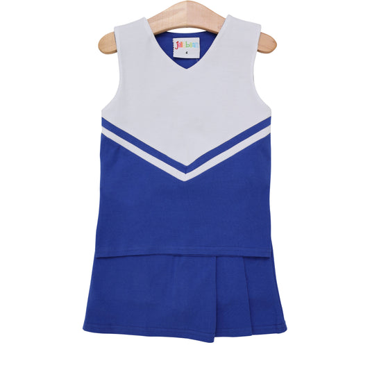Royal Blue Girls Cheer Uniform Skort Set