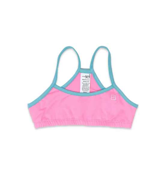 Briana Sports Bra - Pink / Turquoise