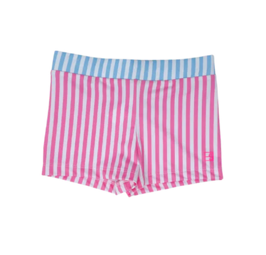 Carly Cartwheel Short - Pink Stripe
